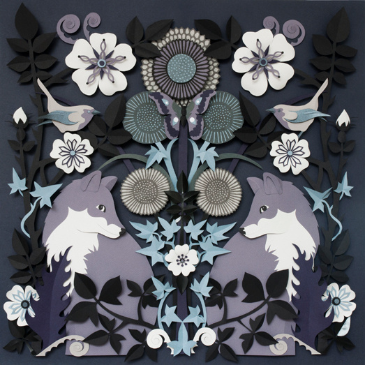Midnight Foxes #cut #paper