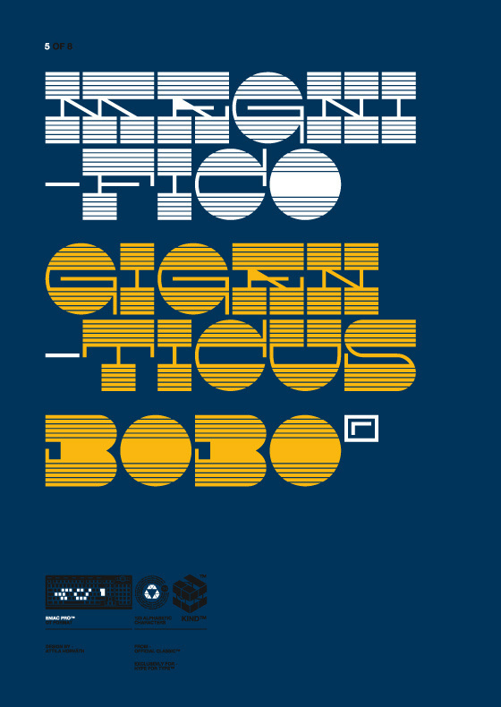 Eniac Pro Exclusive Typeface for HypeForType, 2010. on Behance #font #yellow #contrast #slab #blue #reverse