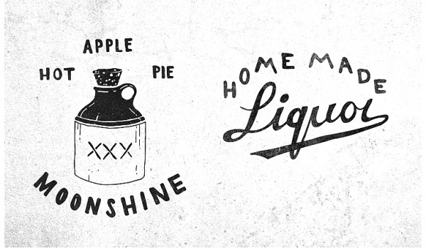 Patrick Moore - DESIGN #mark #white #liquor #black #moonshine #logo