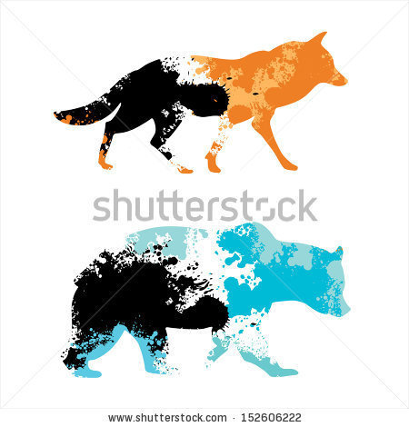 Animals abstract logo template. Vector icon. Editable stock vector #illustration #color #animal
