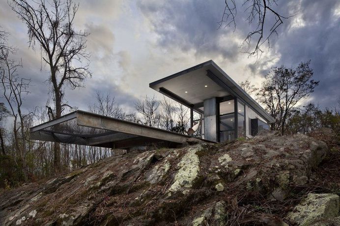 Unconventional Cabin with a Strongly Scandinavian Aesthetic: Lost Whiskey Cabin