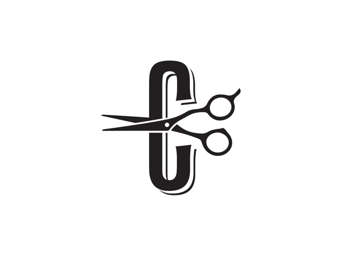 cut, scissor, logo, hipster, hair