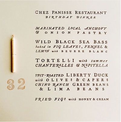 vintage formal type treatment accessible yet formal feeling using vintage style typefaces #type #layout #menu