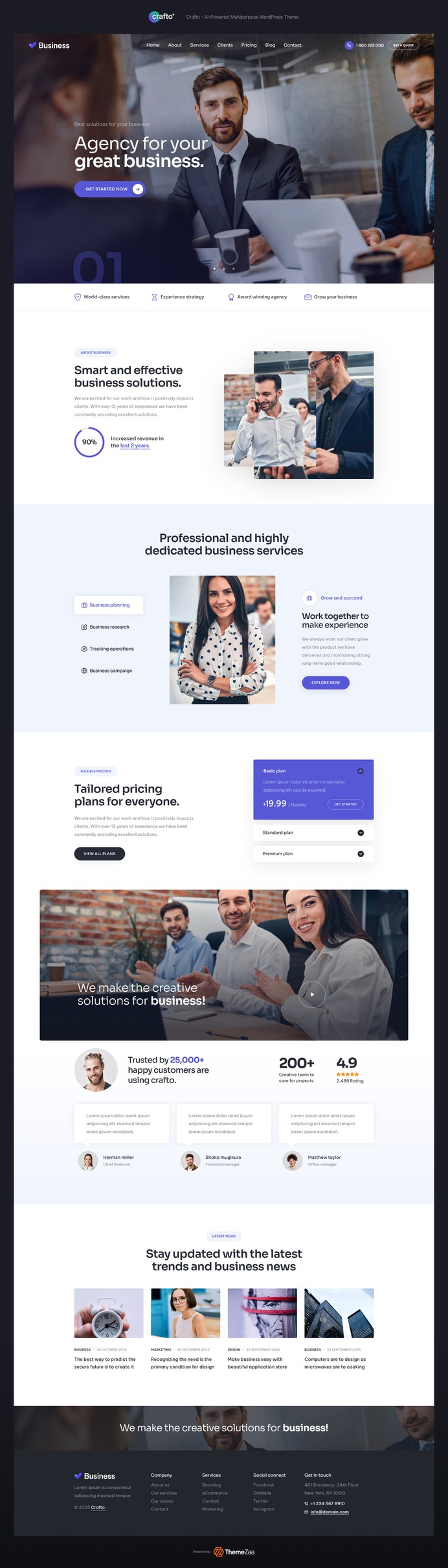 The #Business demo of the #Crafto #WordPress #Theme is made for modern companies that want to stand out online. With clean layouts, bold CTAs, and seamless #Elementor integration, it's perfect for showcasing services, building trust, and converting visitors into clients. From #startups to #enterprises — Crafto helps your business make a smarter, sharper first impression.