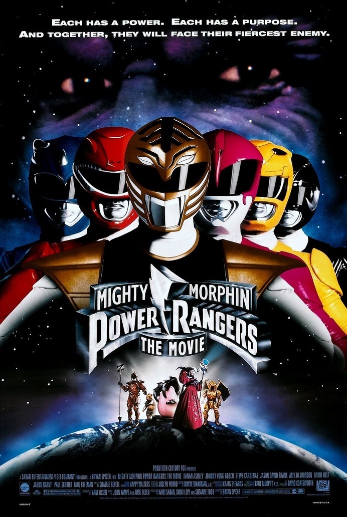 Extra Large Movie Poster Image for Mighty Morphin Power Rangers: The Movie #movie #old #nostalgic #rangers #mighty #power #school #morphin #poster
