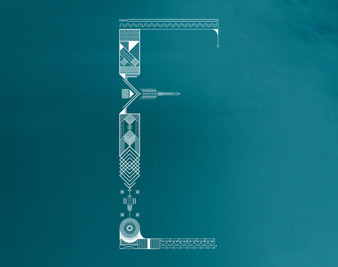 Future Mix, Santa Fe, NM- Futuristic Navajo typographical exploration