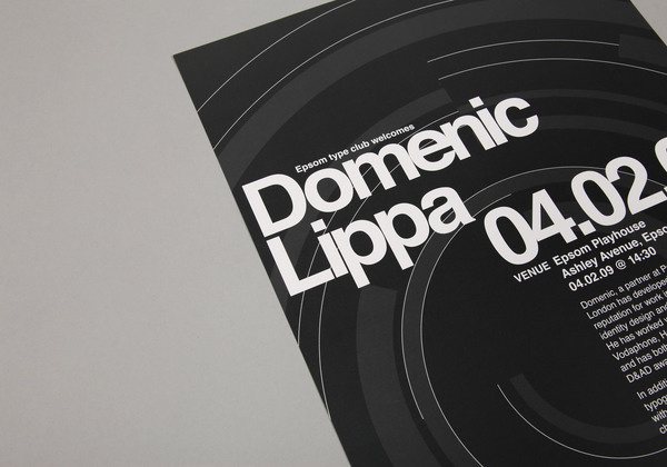 Domenic Lippa Poster by She Was Only #helvetica #poster #typography