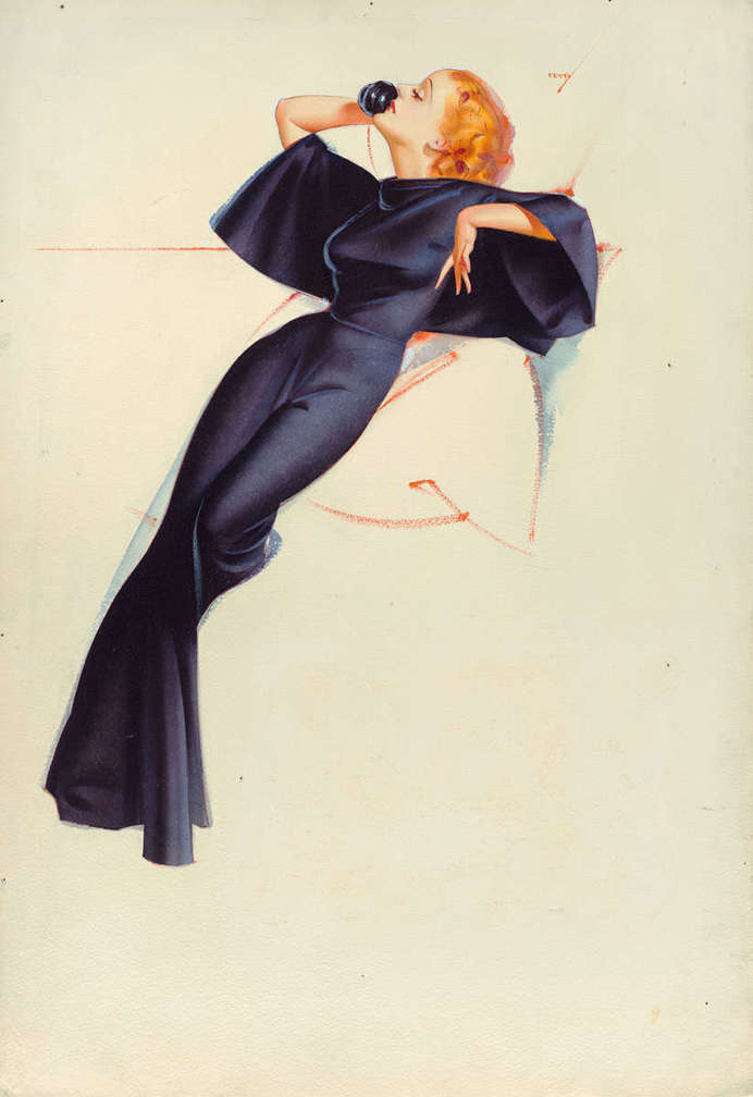 Pin-up Art - The Lucas Museum of Narrative Art :: Will You Surely Help Me Be A Good Girl Next Time? (c.August 1936) #sexy #woman #pin #illustration #up #vintage #painting
