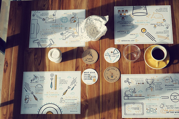 THE PLAYROOM on Behance #branding #icon #infographics #cafe #illustration #bar
