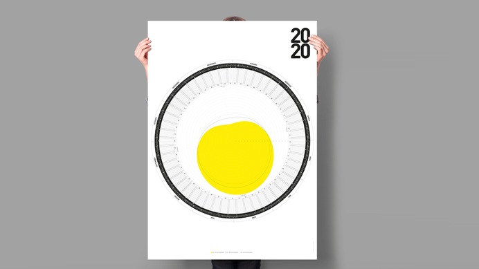The Circular Wall Calendar 2020 - sun 50 degrees North