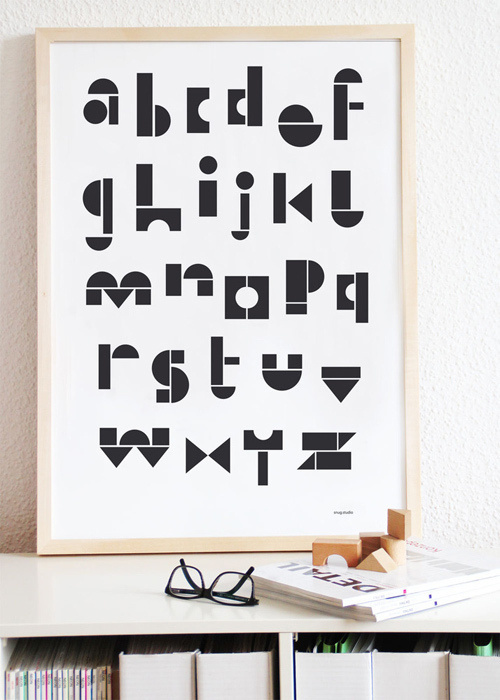 Toy Block Alphabet Print #typograpy