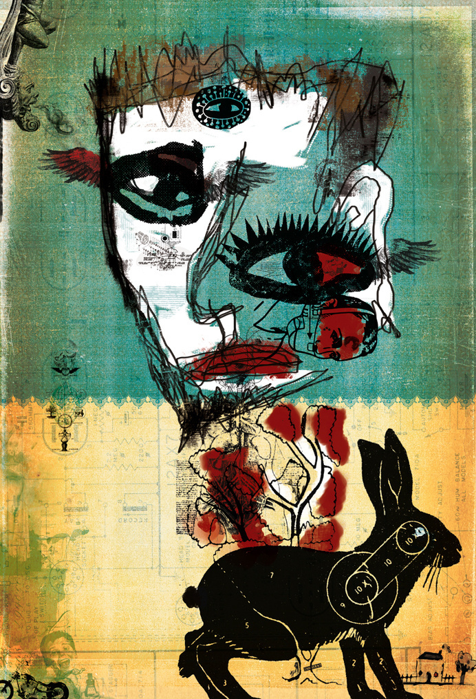 The Self Portrait of Peter Rabbit — Peter Bell #artist #peter #art #wisconsin #face #rabbit #collage #bell
