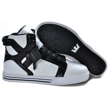 Supra High Top Sneakers Skytop White Black #shoes