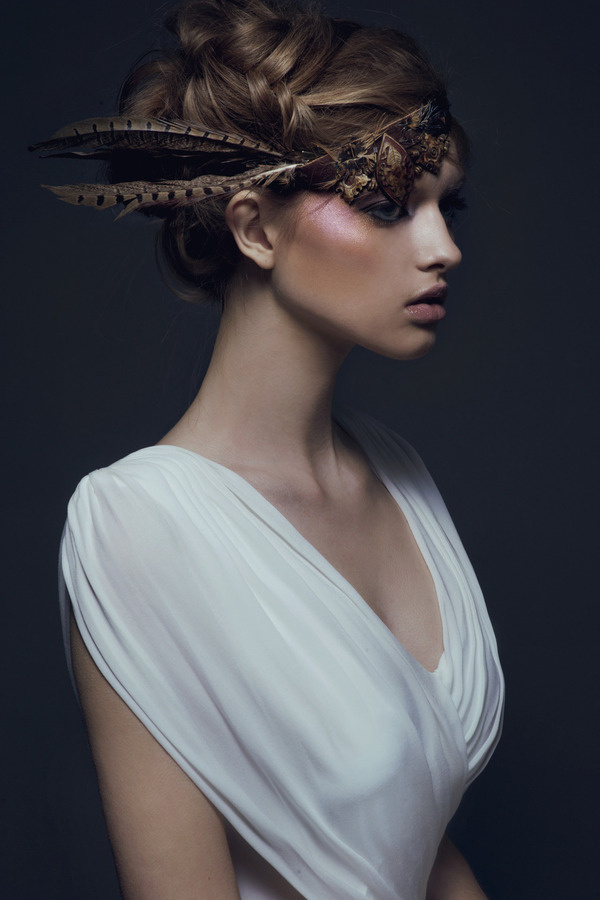 Stasia. Ford Models Chi.MUA Zee GustafsonStyling Rebecca Neenan #fashion #photography #headdress