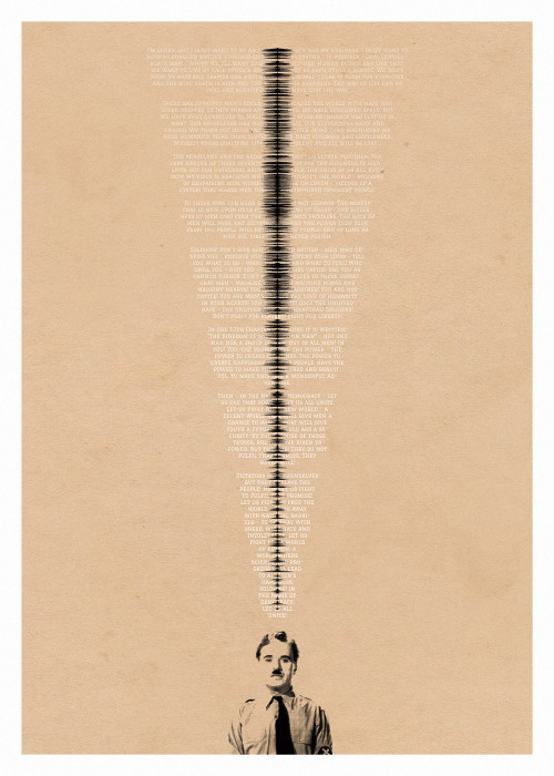The Great Dictator Speech #dictator #waveform #sound #poster #movie #speech #poster