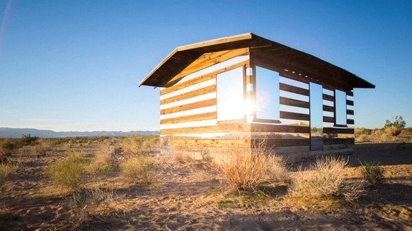 lucidstead shack #desert #architecture #mirror #art