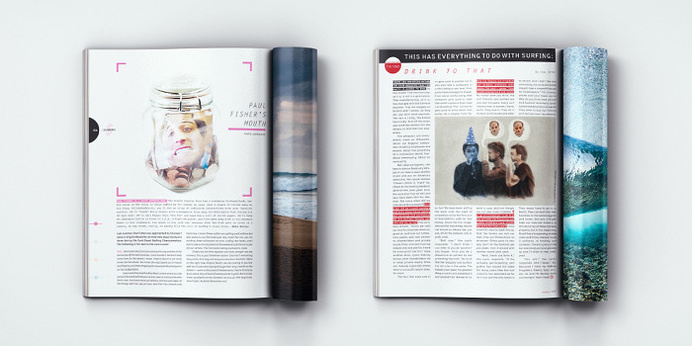Surfing Magazine Editorial 2012 - Joy Stain #surf #surfing #print #layout #editorial #magazine #typography