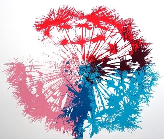 Dandelion by ChrisKeegan on Etsy #chris #print #screen #dandelion #keegan