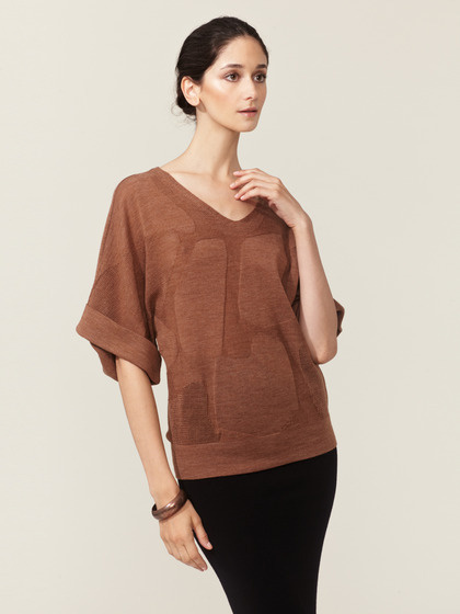 M. Patmos Abstract Dolman Pullover #fashion #abstract #brown #sweater