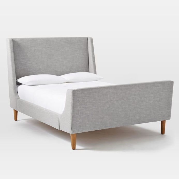 West Elm upholstered-sleigh-bed