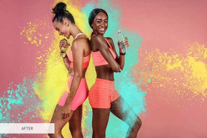 Color Powder Photoshop Overlays – 30 Unique PNG Overlays