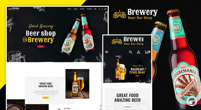 #Brewery - #Beer #Bar & #Pub - #Prestashop #Responsive #Theme #eCommerce #Website #Design #Template