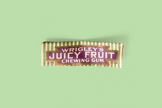 Found Treasure at Projective Space | RoAndCo Studio #packaging #stripes #gum #wrapper #wrigleys #green