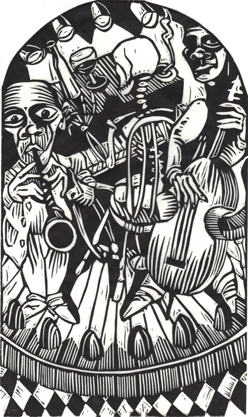 The Linocut Dance of Death - 50 Watts