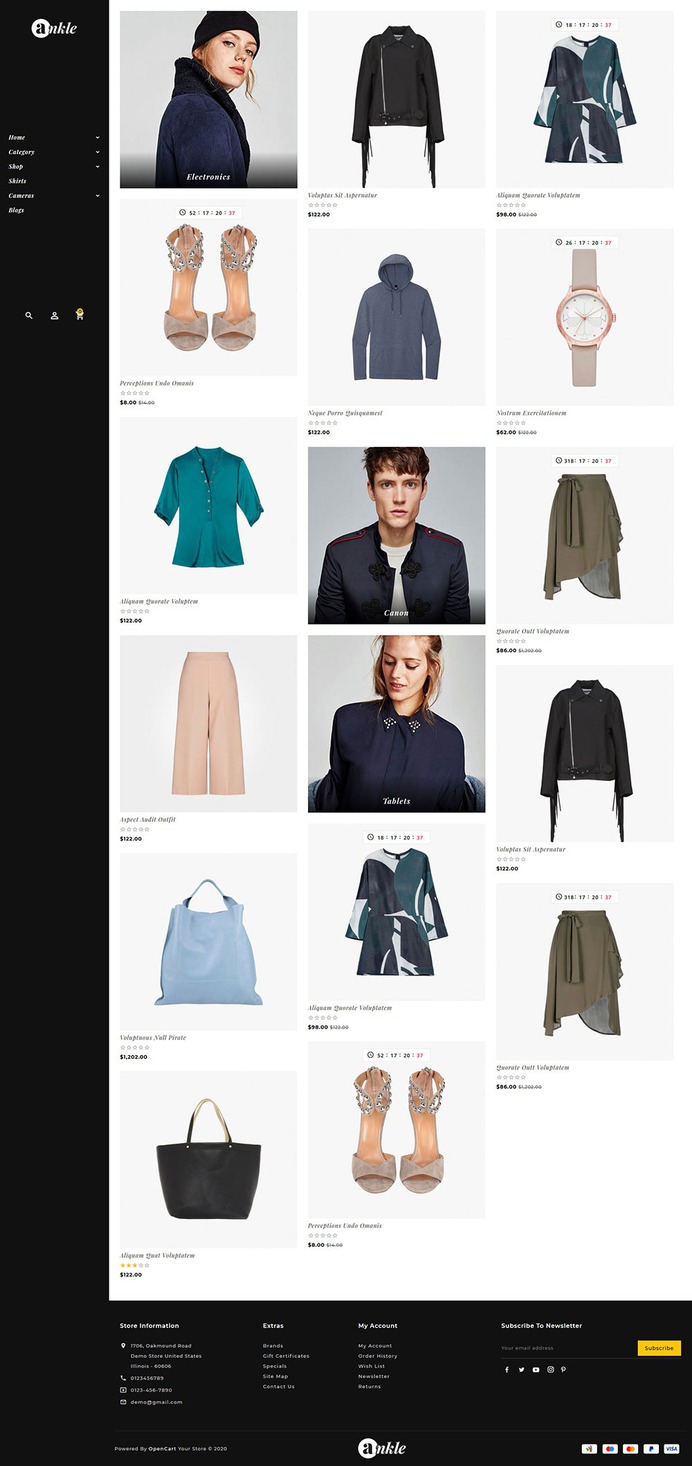 ankle - Boutique OpenCart Multi-Purpose Responsive Theme | TemplateTrip