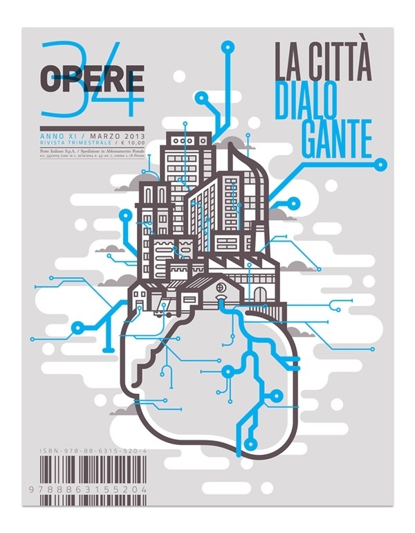 Opere 34 Marco Goran Romano #illustration #cover #magazine #editorial