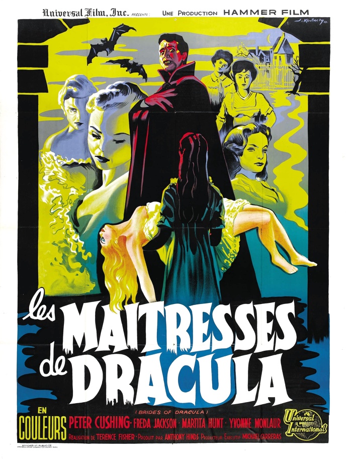 Les Maitress of Dracula horror movie poster #pulp