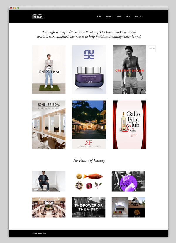 The Barn (nice simple layout, awesome typography) #website #layout #design #web