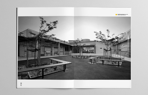 Y2 Architecture #swiss #yellow #bold #circles #black #clean #minimal #helvetica #brochure