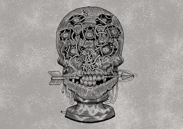 T-shirts designs II on Behance #heymikel #eyes #illustration #arrow #skull #drawing #technology