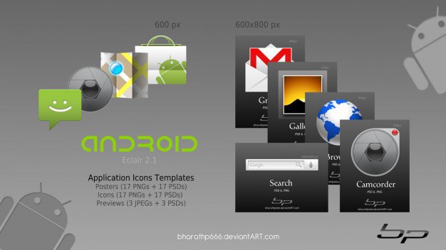 Android icon templates Free Psd. See more inspiration related to Icon, Templates, Android and Horizontal on Freepik.