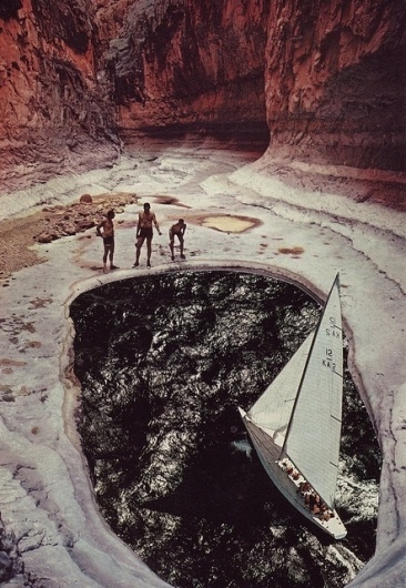 The Collective Loop #water #beth #hoeckel #people #boat #art #collage #mountains