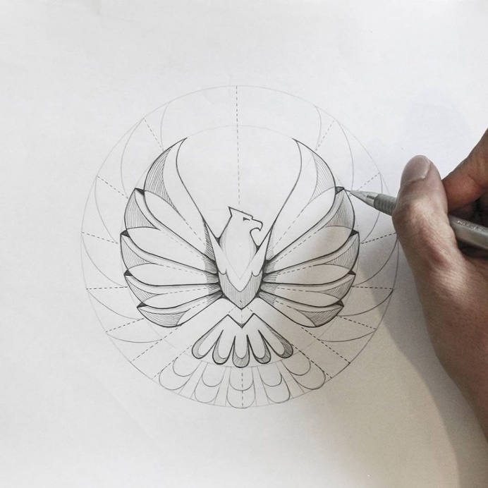 Eagle logo sketch version