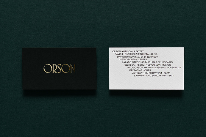 Branding, Packaging & Interiorism — Orson | Anagrama