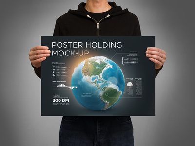 Poster Holding Mock up #illustration #design #graphic