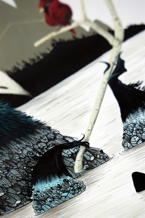 I can't hear you - illustration #caleigh #fingers #feathers #paint #illustration #hands #ill
