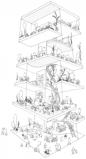 kazuyo sejima: shibaura house #illustration #sejima