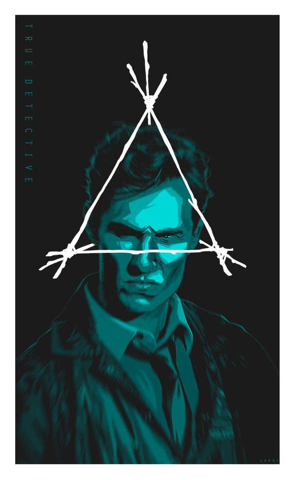 pulp flesh — folkhorror: True Detective poster art by ... #pagan #detective #horror #puzzle #triangle #poster #crime