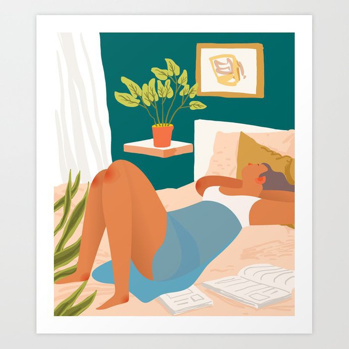 Not Today #illustration #plants Art Print #artprint #homedecor #handmade #draw #drawing #society6 #83oranges