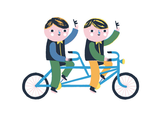 Ben Javens - Built for Two #illustration #character #bike