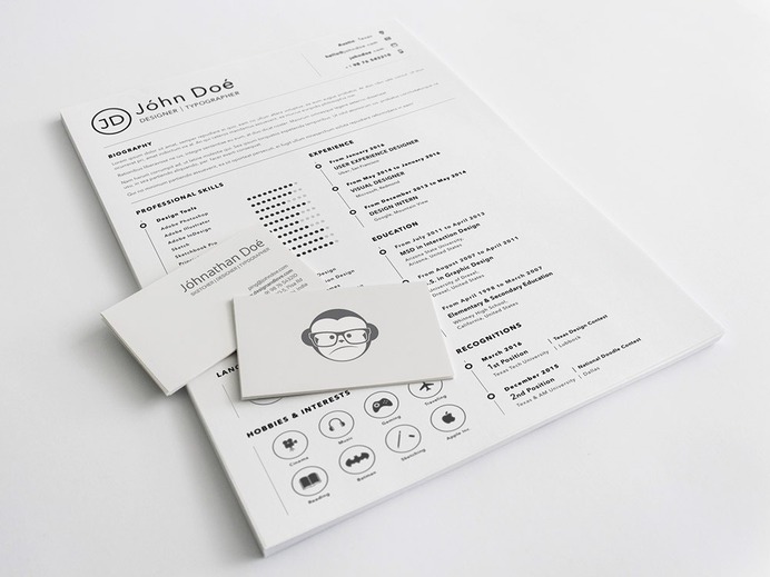 Free Clean Sketch Resume