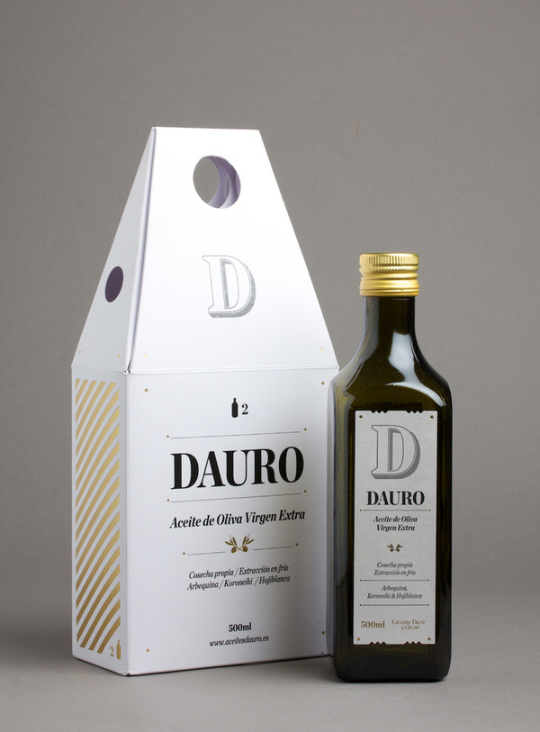 DAURO 2 bottle pack (Packaging, Print) by Lo Siento Studio, Barcelona #packaging #oil #olive #bottle