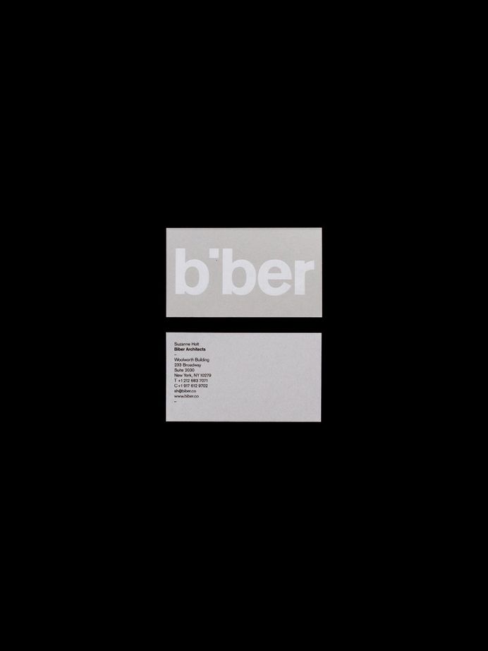 Biber Architects Businesscards Spinstudio