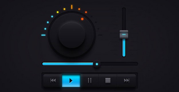 Dark audio ui elements music player Free Psd. See more inspiration related to Music, Elements, Ui, Psd, Dark, Audio, Interface, Equalizer, Player, Ui elements, Horizontal and Knob on Freepik.