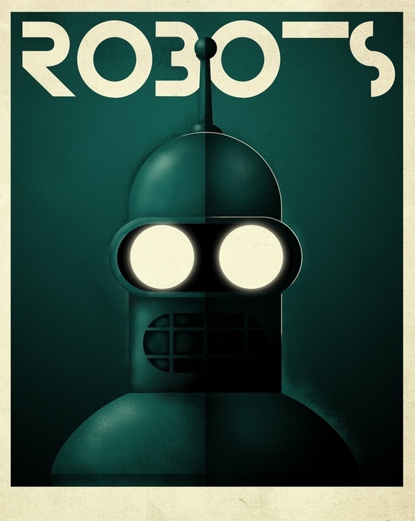 Robots Bender #illustration #retro #bender #robot
