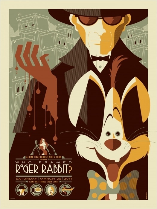 Mondo: The Archive | Tom Whalen Who Framed Roger Rabbit?, 2011 #movie poster
